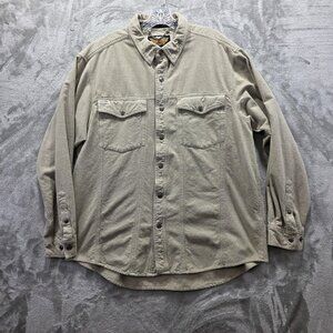 Vintage Harley-Davidson Shirt Mens XL Gray Chamois Heavyweight Button Front 90s